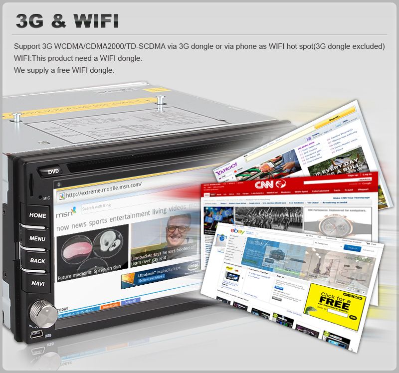 Purchase Car DVD 2Din Android Video Radio GPS Navigation Capacitive